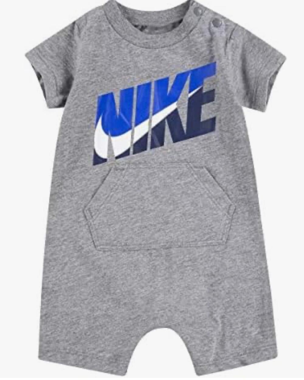 Nike Baby Romper - Soft Gray Cotton One-Piece Outfit